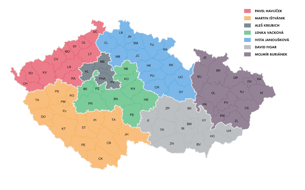 Mapa prodejců - CZ